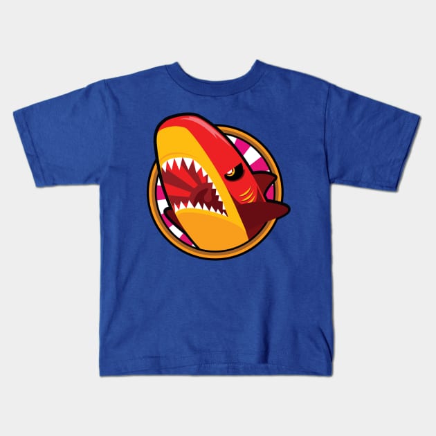 Fury Shark Kids T-Shirt by zoneo